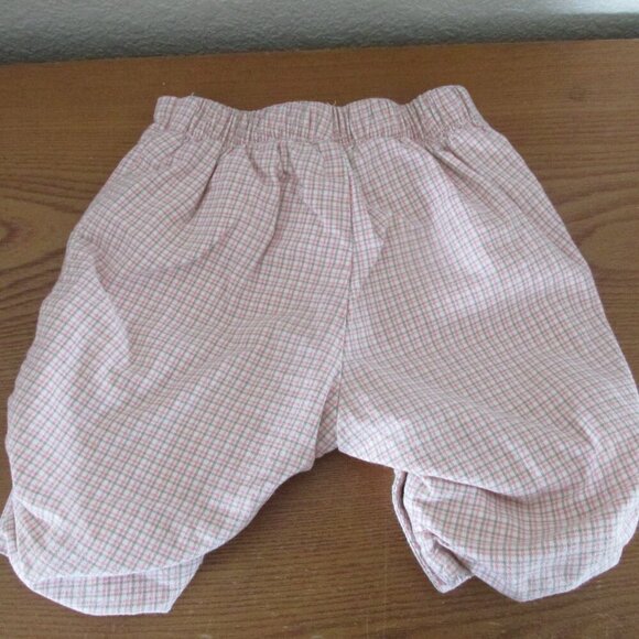 Baby Gap Pull On Pants Girls Size 3-6M Pink‎ Brown Plaid Elastic Jogger Bottoms - Picture 5 of 6
